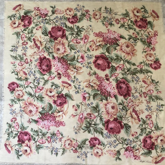 Ralph Lauren Accessories - Ralph Lauren Floral Square Scarf Wrap